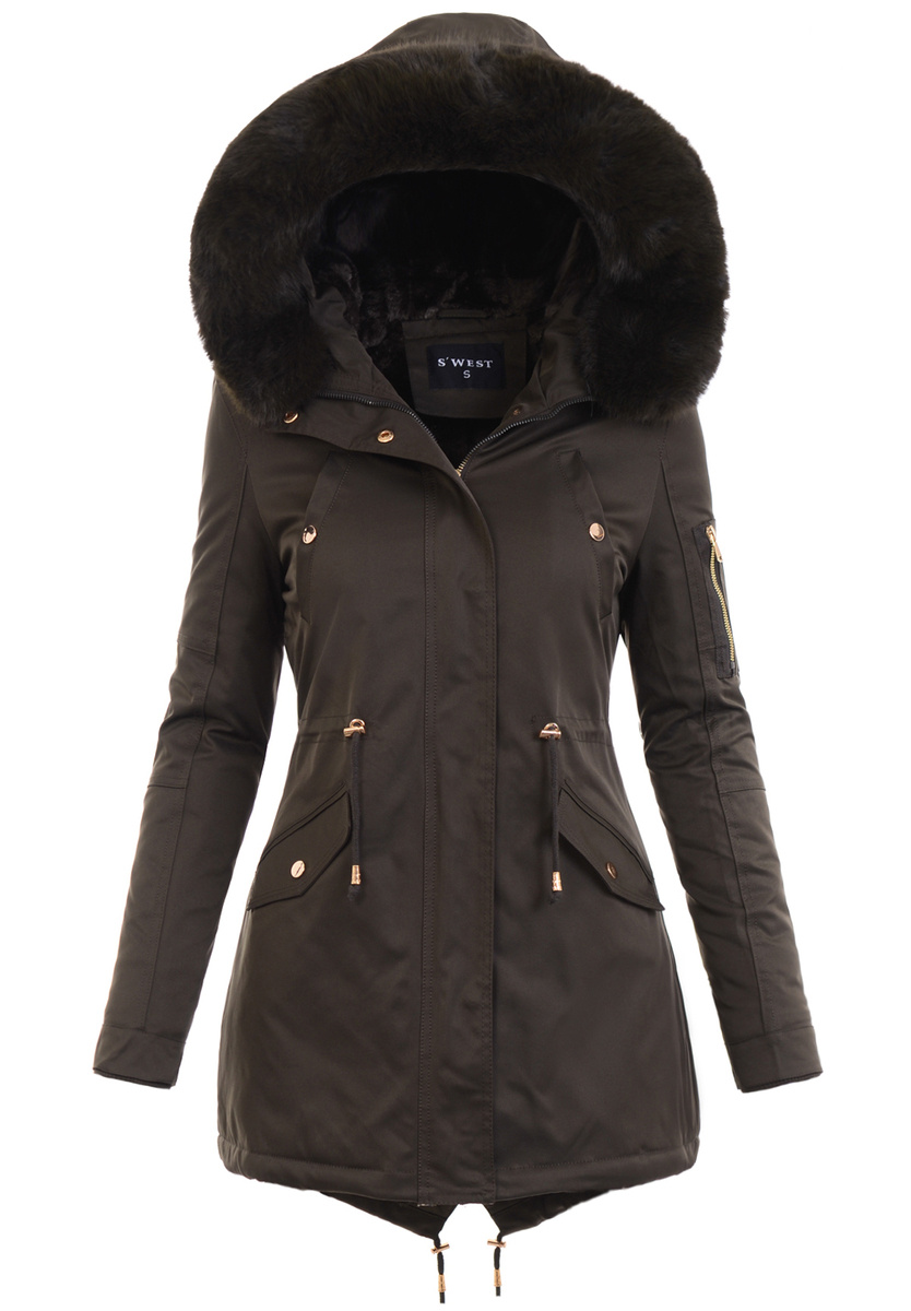 damska-zimna-bunda-parka-s-kapucnou-hneda